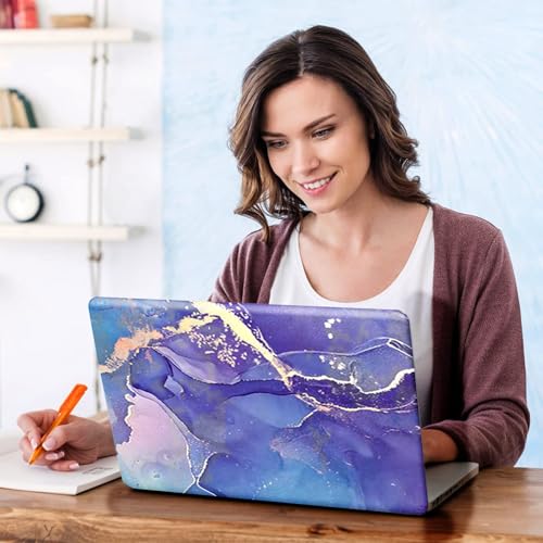 DINKY Laptop Skin Sticker Decal, 12" 13" 13.3" 14" 15" 15.4" 15.6 inch Laptop Universal Reusable Vinyl Skin Stickers Cover Art Decal Notebook PC Personalized Protector-Purple Marble - color: Purple Marble