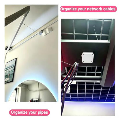 Retractable Cable Lock with Cable tie, to Prevent Loss of Various adapters and Security Locks During Meetings,Also for exhibits, Remote Controls and Harnesses (2, 3.3ft) - size: 3.3ft