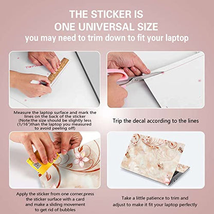 Laptop Notebook Skin Sticker Cover Decal Fits 12 13 13.3 14 15 15.4 15.6 inch Laptop Protector Notebook PC | Easy to Apply, Remove and Change Styles (Flower Vine) - color: Flower Vine