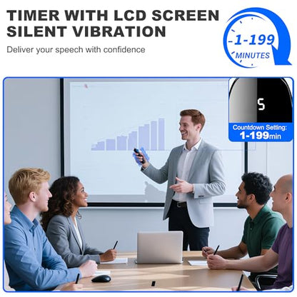 USB Type C Presentation Clicker with Battery & Timer Display, Wireless Presenter Remote PowerPoint Clikcer for Mac Computer - style: AAA+USB A&C+Timer