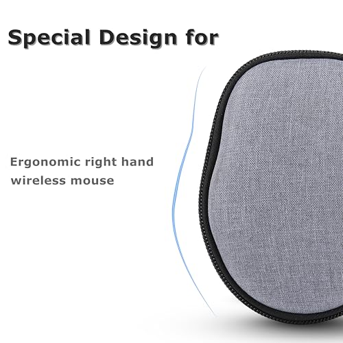 Ginsco Hard Travel Case Compatible with Logitech M720 Triathlon/M705 Marathon/M510/M550/M330/M317/M196/M185 Wireless Mouse, Universal Hard Shell Storage Case (Gray, M) - color: Gray, size: M