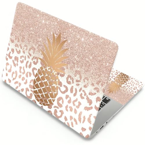 Laptop Skin Sticker Laptop Cover for 12" 13" 13.3" 14" Laptop Stickers,Reusable Skin Sticker Cover Personalized Art Waterproof & Scratch-Resistant Protector Case,Rose Gold Marble Pineapple - color: Rose Gold Marble Pineapple