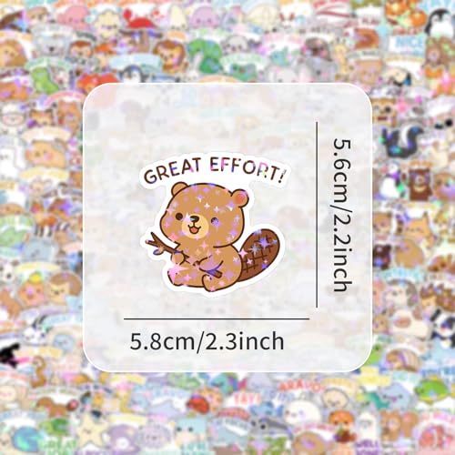 200 Pcs Cute Animal Stickers Bulk.Inspirational Stickers Packs for Boys Adults Teens Girls.Waterproof Vinyl Kawaii Sticker for Laptop, Classroom, Phone Case, Luggage, Cups (Teacher Reward Stickers) - color: Teacher Reward Stickers