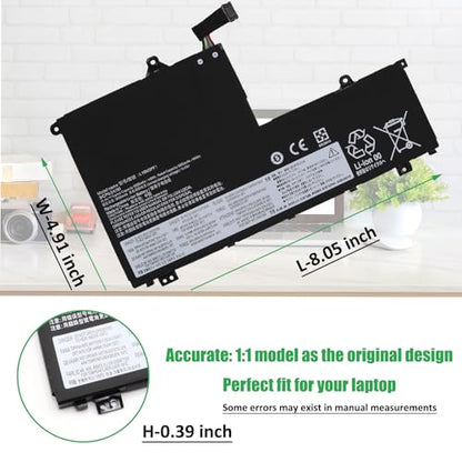 L19M3PF1 Laptop Battery Replacement for Lenovo ThinkBook 14-IML 20RV 14-IIL 20SL 15-IML 20RW 15-IIL Series Notebook L19C3PF1 L19D3PF1 L19L3PF1 L19M3PF2 L19C3PF9 L19M3PF9 L19L3PF8 L19D3PF2 - size: 8.05*4.91*0.39inch L19M3PF1