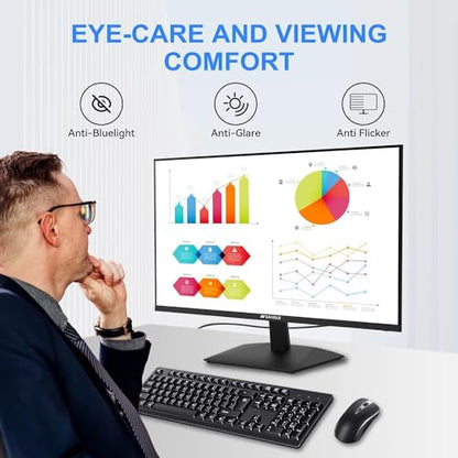 SANSUI Monitor 24 Inch 100Hz PC Monitor, HDMI VGA Ports VESA Mount, FHD Computer Monitor Ultra-Slim Ergonomic Tilt Eye Care for Home Office (ES-24F2, HDMI Cable Included) - size: 24 Inch