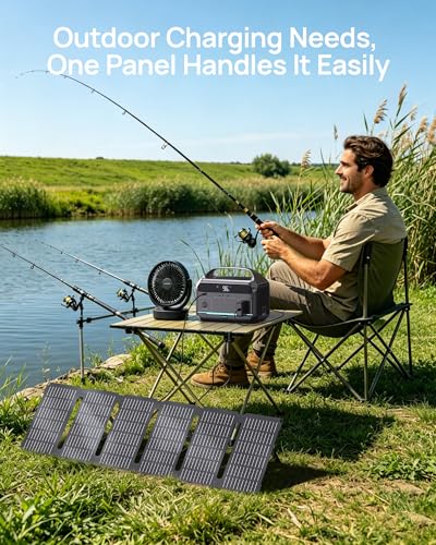DARAN Portable Power Station, 288Wh LiFePO4 Battery, 350W (600W Peak) Power Bank with AC Outlet & 40W 12V DC5521 Foldable Solar Panel
