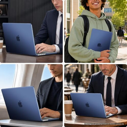 MOSISO Compatible with MacBook Pro 14 inch Case M5 M4 M3 M2 M1 2026-2021 | Ultra-Thin Seamlessly Closes Crack-Resistant Protective Hard Matte Shell&Keyboard Cover, Midnight Blue - color: Midnight Blue
