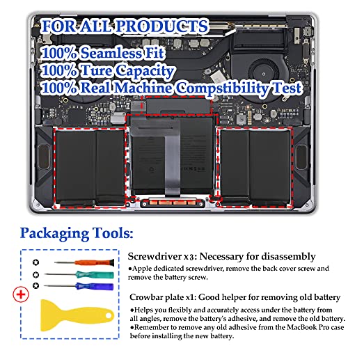 ANTIEE A1989 A1964 Laptop Battery for MacBook Pro 13 Inch A1989 (Mid 2018 2019) A2251(2020 Release) EMC 3214 3358 3348 MR9Q2LL/A MR9R2LL/A MR9T2LL/A MR9U2LL/A MR9V2LL/A MV962LL/A MV9A2LL/A - size: 10*4.5*0.32inch A1964