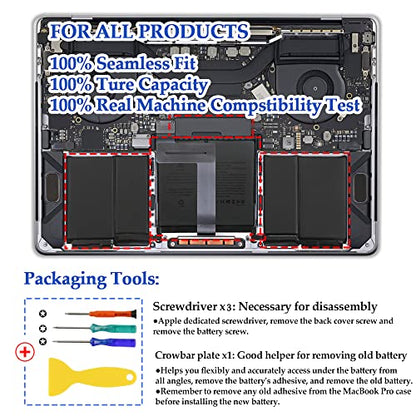 ANTIEE A1989 A1964 Laptop Battery for MacBook Pro 13 Inch A1989 (Mid 2018 2019) A2251(2020 Release) EMC 3214 3358 3348 MR9Q2LL/A MR9R2LL/A MR9T2LL/A MR9U2LL/A MR9V2LL/A MV962LL/A MV9A2LL/A - size: 10*4.5*0.32inch A1964