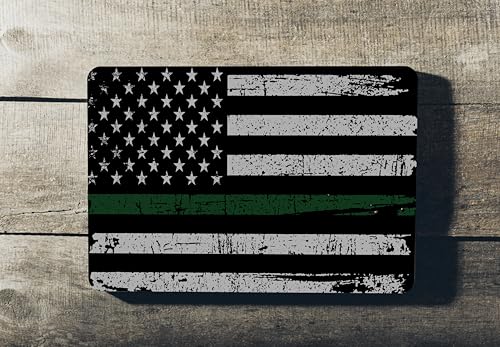 Laptop Skin Sticker Cover Decal-American Flag-Universal Size - Fits All laptops up to a 16” Diagonal Size | Easy to Apply, Remove and Change Styles (Green Line Flag, 12.5 x 8.75 Inch) - size: 12.5 x 8.75 Inch, style: Green Line Flag
