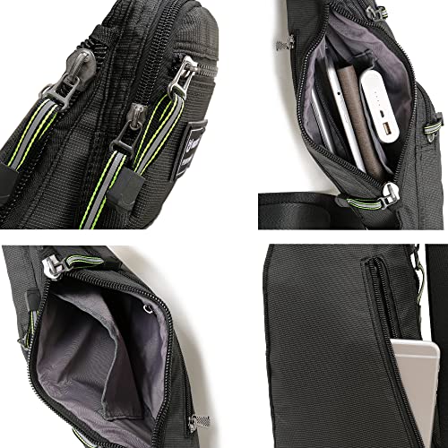 NICGID Sling Bag Chest Shoulder Backpack Crossbody Daypack for Men Women | Travel Outdoor Hiking Concealed Carry Fishing Fanny Tool Small Casual - color: Black