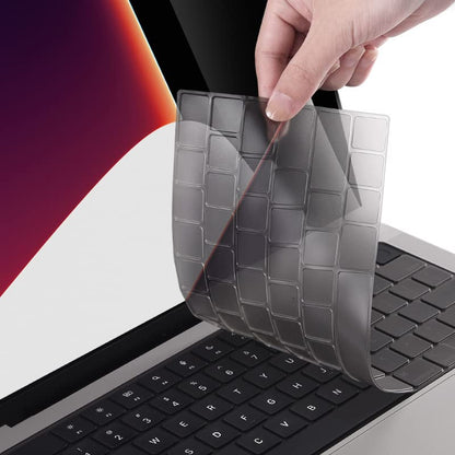 EooCoo Premium Keyboard Cover Skin Protector, Laptop Accessories Compatible with 2026 2025 2024 2023 2022 2021 M5/M4/M3/M2/M1 Pro/Max MacBook Pro 14/16, M5-M2 MacBook Air 13/15, MacBook Neo, Tinted - color: Gray Clear