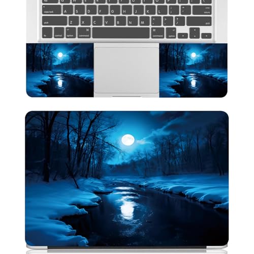Universal Laptop Skin Sticker Decal for 11.6”12" 13" 13.3" 14" 15" 15.4" 15.6" Reusable Waterproof Scratch-Scratch Resistant Protective Vinyl Laptop Notebook Skin Stickers - Blue Forest Moon - color: Blue Forest Moon