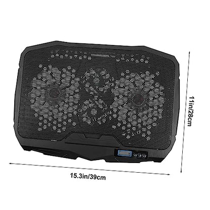 Lurrose Adjustable Laptop Cooler RGB Lighting Ventilated Support Stand for Enhanced Airflow Compatible Laptops Ergonomic Design for Use