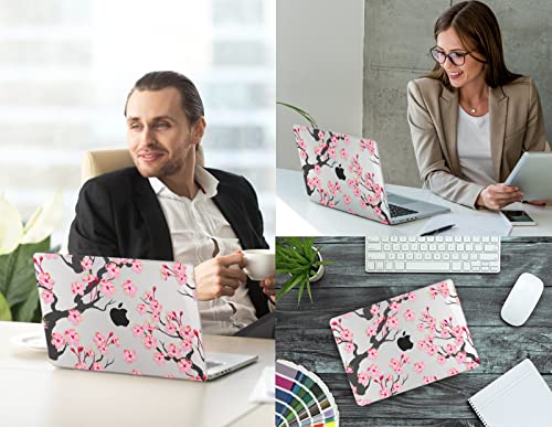 CISSOOK Case for MacBook Pro 14 inch M5 M4 M3 M2 M1 2026-2021 | A3434 A3427 A3426 A3112 A3185 A3401 A2918 A2992 A2779, 5in1 Set Ultra-Thin Hard Shell Case Keyboard Cover, Cherry Floral - color: 14inch-Cherry blossoms