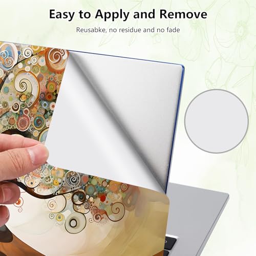 Laptop Skin Sticker Decal, Universal Reusable Vinyl Laptop Cover for 12" 13" 13.3" 14" 15" 15.4" 15.6" Notebook PC, Waterproof Scratch-Resistant with 2 Wrist Pads, Easy to Apply & Remove,Art Tree - color: Art Tree