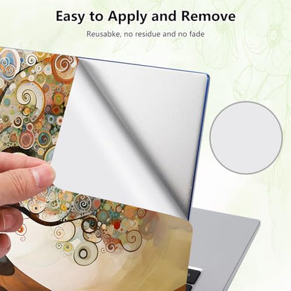 Laptop Skin Sticker Decal, Universal Reusable Vinyl Laptop Cover for 12" 13" 13.3" 14" 15" 15.4" 15.6" Notebook PC, Waterproof Scratch-Resistant with 2 Wrist Pads, Easy to Apply & Remove,Art Tree - color: Art Tree