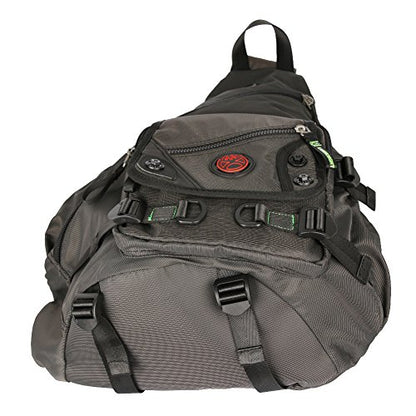 Large Sling Bag Laptop Backpack Cross Body Messenger Bag Shoulder Travel Rucksack (A-Black) - color: A-black