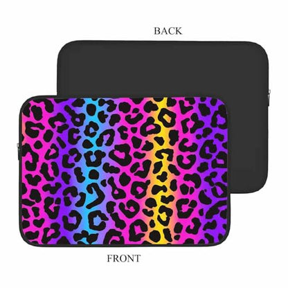 Laptop Sleeve Bag 15.4 15.6 Inch,Leopard Print Cheetah Neon Animal Print Protective Polyester Computer Cases Laptop Cover Briefcase Bag Tablet Travel Cover - color: LPS-028
