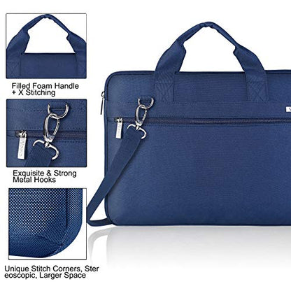 Voova Laptop Bag 15.6 Inch, 360° Protective Laptop Case Sleeve Compatible with MacBook Air 15 M2/M3/M4, MacBook Pro 15/16, 15-16” Lenovo Dell Hp, Waterproof Computer Bag Slim Briefcase, Blue - color: Blue, size: 14-15.6 inch