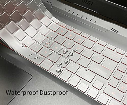 Keyboard Cover for MSI Cyborg 15 A13VE 2023, MSI GL66 GL76, Stealth GS77, Katana GF66 GF76, Raider GE78 HX, MSI Sword 15 17, MSI Crosshair 15.6" 17.3", Stealth 16 17 Studio Keyboard Skin Accessories