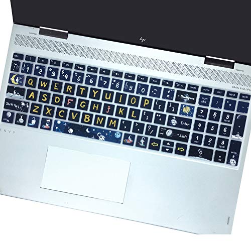 Keyboard Cover for HP Envy x360 15.6''Series/Pavilion 15/ Pavilion x360 15.6” Series/Envy 17 17.3" Series/HP Laptop 15t 17t 17-ca0011nr 17-by0040nr, Space Man - color: Space Man