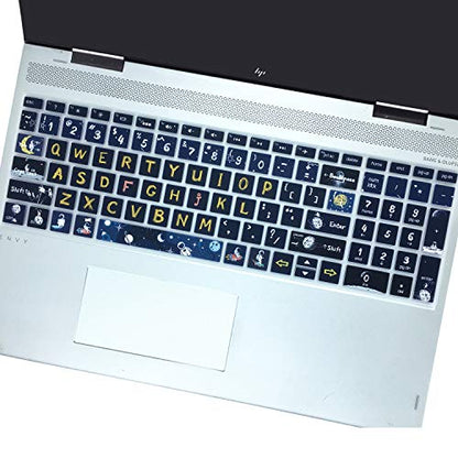Keyboard Cover for HP Envy x360 15.6''Series/Pavilion 15/ Pavilion x360 15.6” Series/Envy 17 17.3" Series/HP Laptop 15t 17t 17-ca0011nr 17-by0040nr, Space Man - color: Space Man