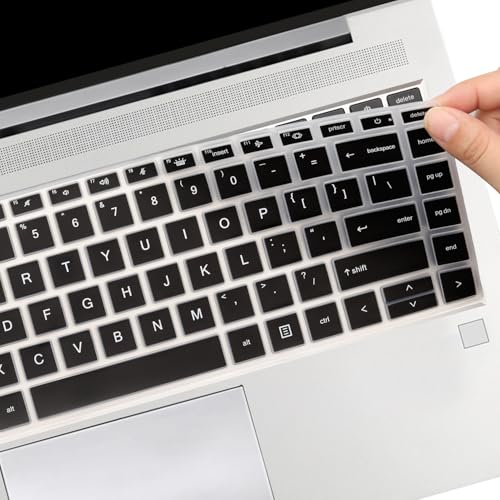 MUBUY Keyboard Cover for 14" HP Probook 440 445 G8 G9 G10, HP Probook 640 G7 G8 Laptop 14 inch, HP Probook 14 Laptop Keyboard Protective Accessories (NOT Fit Probook 440 445 G11 G5 G6 G7)-Black - color: Black
