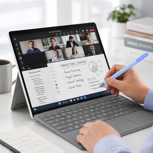 Active Pen for Surface Pro 11/10/9/8/X, Laptop, Book - 2500H Battery | MPP Stylus for Surface Go, Studio, Kobo HP ASUS, Palm Rejection, 1024 Pressurel for Students Artists Drawing Note-Taking - color: Azure
