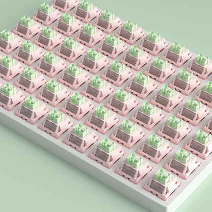 Outemu V3 White Peach Slient Pro Switches,5 Pin 40gf Mute Pre-lubed Dustproof Linear Switch,Suitable for MX Mechanical Gaming Keyboards(10Pcs) - color: White Peach(Linear Silent), size: 10Pcs