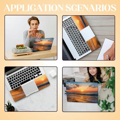 SUPERDANT Laptop Skin Sticker Laptop Decals Sunrise Beach Personalized Universal Notebook Computer Wrap Vinyl Skin Stickers Cover Art Decal Removable 12-15.6 Inch Waterproof Scratch-Resistant Gifts - style: Sunrise Sea