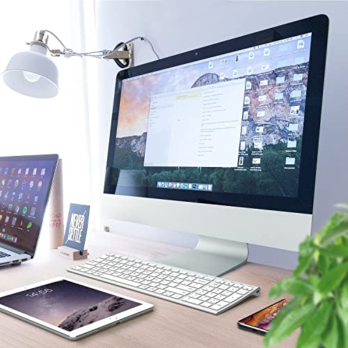 iClever BK10 Bluetooth Keyboard, Universal Bluetooth 5.1 Wireless Keyboard with Number Pad, Ergonomic Design, Multi-Device Compatibility, Stable Connection for Mac, iPad, iPhone, Android, Windows | Stable Connection for Mac,Windows,iPad,iPhone,Android - c
