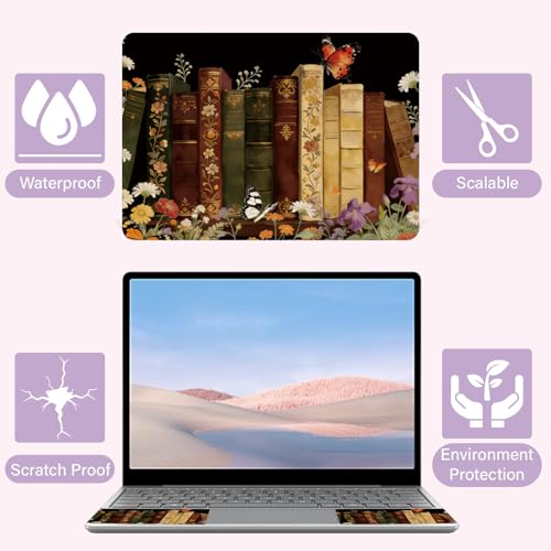 CREATCABIN Laptop Skin Sticker Decal PVC Vinyl Quote Sticker Notebook Art Decal PC Art Personalized Protector Waterproof Scratchproof Laptop Skin for 12.1 13 13.3 .6 14 15 15.3 16 Inch Vintage Book - style: Vintage Book