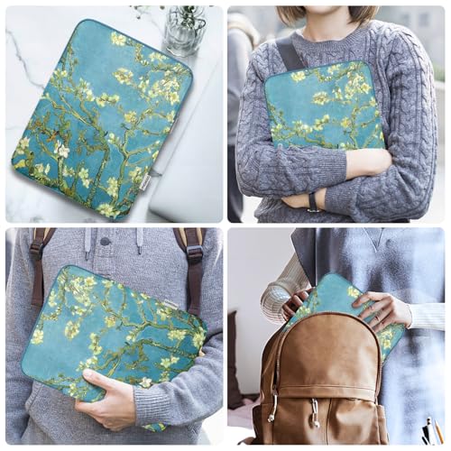 MoKo 9-11 Inch Tablet Sleeve Bag Carrying Case Fits New 11inch iPad Air M4, iPad A16 2025, iPad Pro 11 M4, Air 5/4/3, iPad 10/9/8th Gen, Tab S8/S9 11", Tablet Carrying Case, Apricot Flower - color: Apricot Flower, size: 9-11 inch