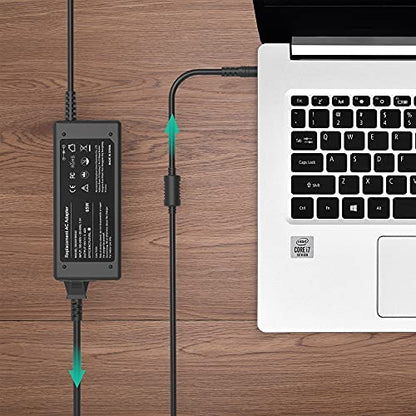 19V 3.42A 65W Laptop Charger for Acer Aspire E15 E1-532-2635 E1-571 E1-531 E3 E5 E5-511 E5-571 E5-573 E5-573G E5-575 E5-576G E5-575G E5-521 E5-522 ES1 ES1-531 ES1-511,ChromeBook C7 C710 AC710 - color: black2