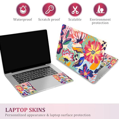 Laptop Notebook Skin Sticker Cover Decal, 12 13 13.3 14 15 15.4 15.6 inch Laptop Vinyl Skin Sticker Cover Art Protector Decal Universal, Graffiti Flower - color: Graffiti Flower
