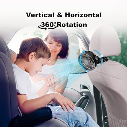 PaPaFboy Mini Portable Pram Fan, Rechargeable Small Clip on Fan for Stroller, Detachable 3 Speed 360° Rotate Flexible Tripod Handheld Desk Cooling for Car Seat Crib Treadmill Travel Essentials