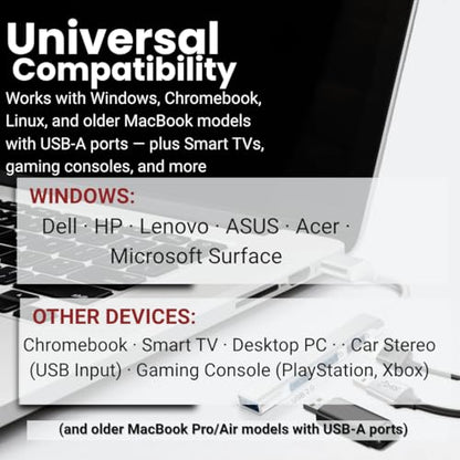 Red Star Tec U124A USB A Mini USB Adapter, 4 Extra USB A Ports, 2.0/3.0 - style: USB Type A