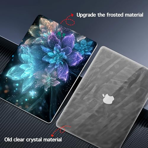 for 2026 MacBook Air 13-inch Laptop Case M5 2026 M4 2025 M3 2024 M2 2022 Release Model A3449 A3240 A3113 A2681, Hard Shell Cover for MacBook Air 13.6 inch, Glowing Flowers - color: Glowing Flowers