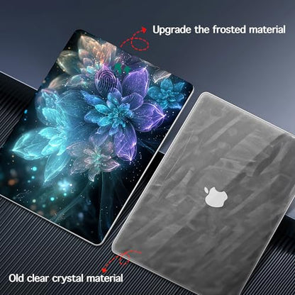 for 2026 MacBook Air 13-inch Laptop Case M5 2026 M4 2025 M3 2024 M2 2022 Release Model A3449 A3240 A3113 A2681, Hard Shell Cover for MacBook Air 13.6 inch, Glowing Flowers - color: Glowing Flowers
