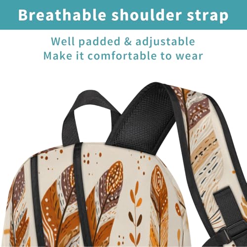 Bohemian Ethnic Feather Large Backpack for Women and Men Waterproof Travel Laptop Backpack Lightweight Business Work Daypack Fits 17 Inch Computer - color: Multicolor 3