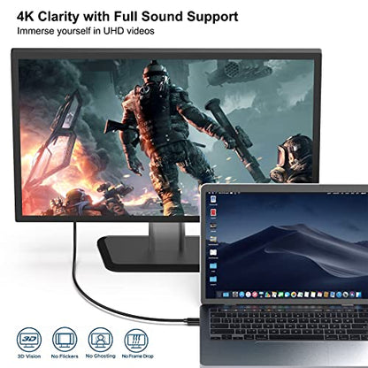 BENFEI Cavo USB C a HDMI 4K 0,9m, Cavo Tipo C a HDMI [Compatibile Thunderbolt 3/4] per iPhone 15 Pro/Max MacBook Pro/Air 2023 iPad Pro iMac S23 XPS 17 e altro - size: 3 Feet, style: 4K@30Hz