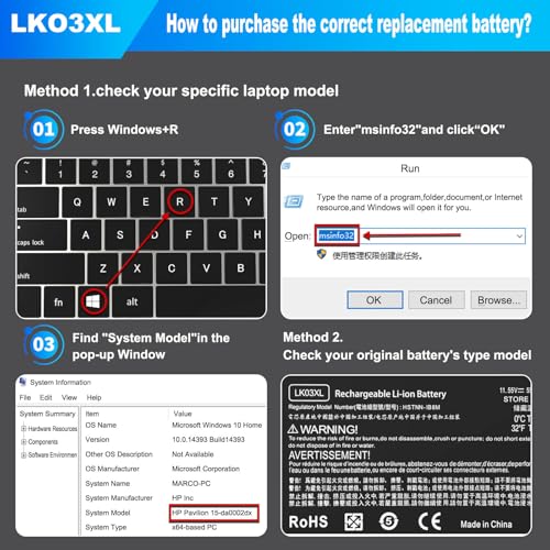 LK03XL Laptop Battery Compatible with Hp Envy X360 L09281-855 916814-855 916368-421 15M-CN0XXX 15M-CN0012DX 15M-CN0011DX 15M-BP112DX 15M-CP0XXX 15-CN0XXX 17M-AE0XX 17M-AE111DX 17-AE1XX - size: 9.5 * 5.3 * 0.2 Inch LK03XL