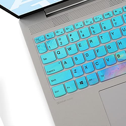 Keyboard Cover for 14" Lenovo Ideapad 5/Ideapad 5i/Ideapad 5 5i Pro, Slim 7 Pro X 14 14.5"/Slim 7 Pro 14",2023 2022 Yoga 7i 9i/Ideapad 3 14 inch Laptop, Ideapad 5i 14, Lenovo Flex 5 14 2-in-1-CR - color: Colorful