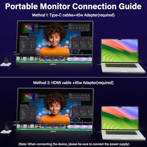 InnoView 23.8 Inch 2K 100Hz Large Portable Monitor ∆E<2 100% sRGB Fast IPS Portable Gaming Monitor QHD w/180° Adjustable Stand USB-C HDMI Laptop Monitor for PS5/4 Desktop MacBook Switch Xbox 2560X1440 - size: 23.8-Inch