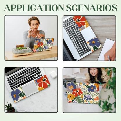 SUPERDANT Laptop Skin Sticker Flowers Laptop Decals Personalized Universal Notebook Computer Wrap Vinyl Skin Stickers Cover Art Decal Removable 12-15.6 Inch Waterproof Scratch-Resistant Gifts - style: Abstract Flowers