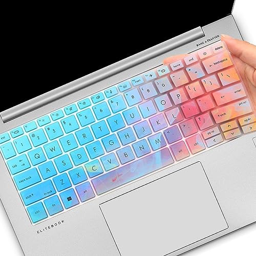 Colorful Keyboard Cover for HP EliteBook 830 835 840 845 1040 G9 G10 2025 2024 2023 2022 13.3 14 inch Laptop Accessories Keyboard Protective Skin (Not fit The 830/840/845/1040 G11 G8 G7 G6 G5 G4 G3) - color: Colorful