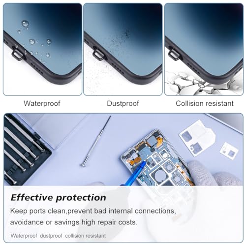 12PACK Lightning Anti Dust Plug with Easy-Grip Tab Compatible with iPhone 14,14 Pro Max,iPhone 13,13 Pro Max,12,11,11 Pro,X,XS,XR,8,7,iPhone Charging Port Plug Dust Cover Caps - size: Lightning Dust Cover