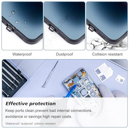 12PACK Lightning Anti Dust Plug with Easy-Grip Tab Compatible with iPhone 14,14 Pro Max,iPhone 13,13 Pro Max,12,11,11 Pro,X,XS,XR,8,7,iPhone Charging Port Plug Dust Cover Caps - size: Lightning Dust Cover
