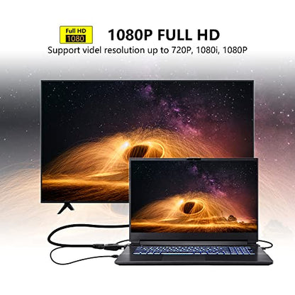 YACSEJAO VGA to HDMI Adapter 1080P VGA Male to HDMI Female Converter (Cable)
